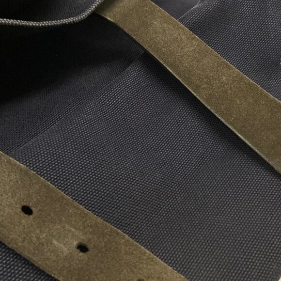 HERMES Etriviere Shopping Navy Black Toile Goelan Vache Hunter Unclear - Picture 6 of 14